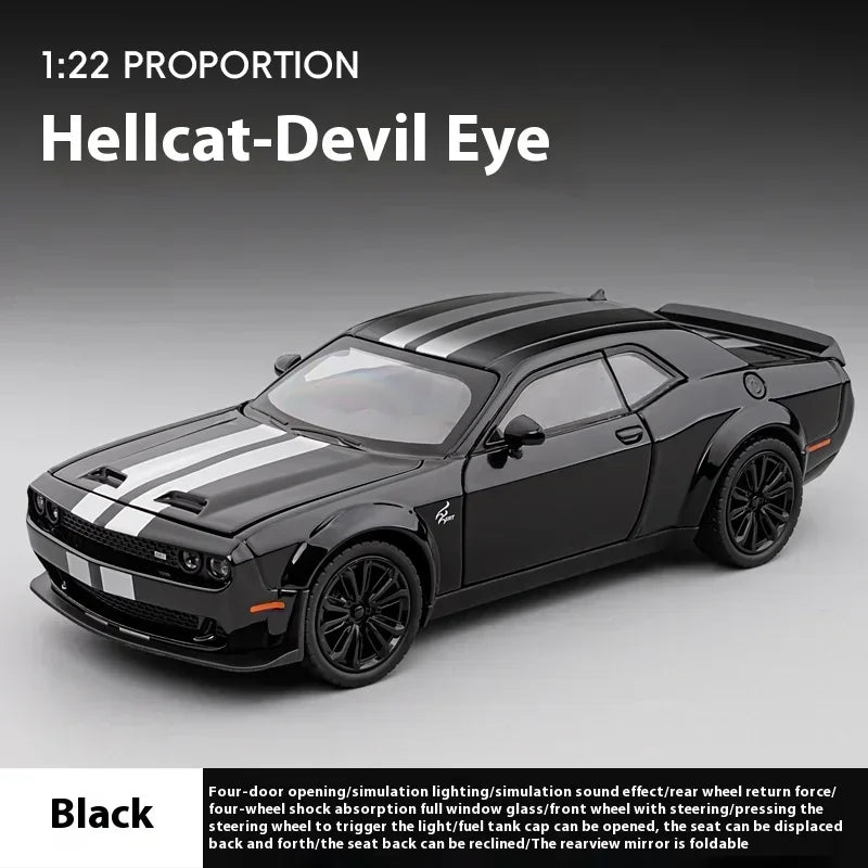 1:22 Dodge Challenger Redeye Hellcat Diecast Model Car – Lights & Sound