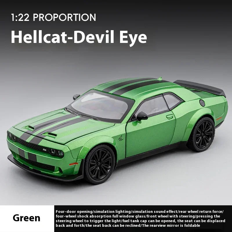 1:22 Dodge Challenger Redeye Hellcat Diecast Model Car – Lights & Sound