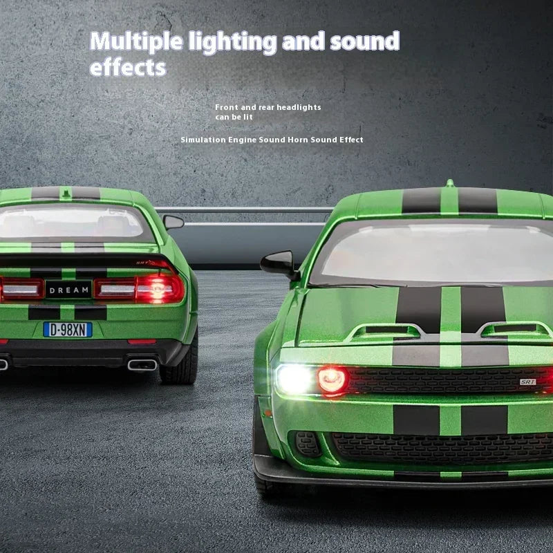 1:22 Dodge Challenger Redeye Hellcat Diecast Model Car – Lights & Sound
