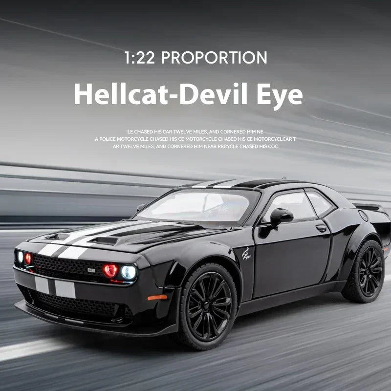 1:22 Dodge Challenger Redeye Hellcat Diecast Model Car – Lights & Sound
