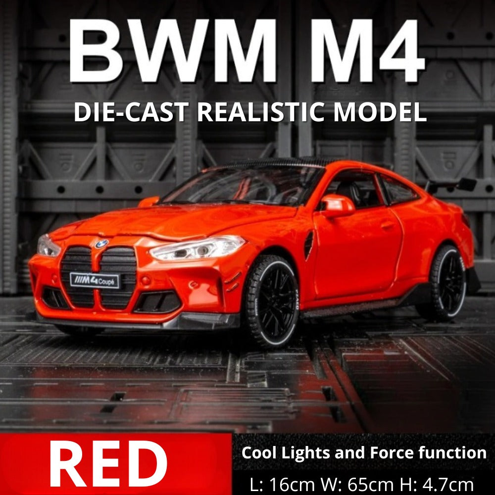 1:32 BMW M4 Coupe Diecast Alloy Model Car – Sound & Light