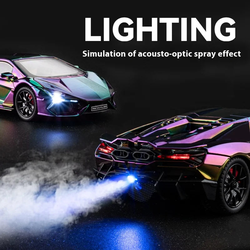 1:24 Lamborghini Revuelto Premium Diecast – Spray Plated(Lights)