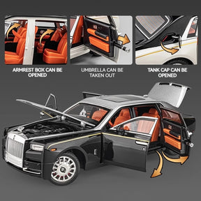 1:18 Rolls-Royce Phantom Collectible Diecast Car – Realistic Details, Lights & Sound