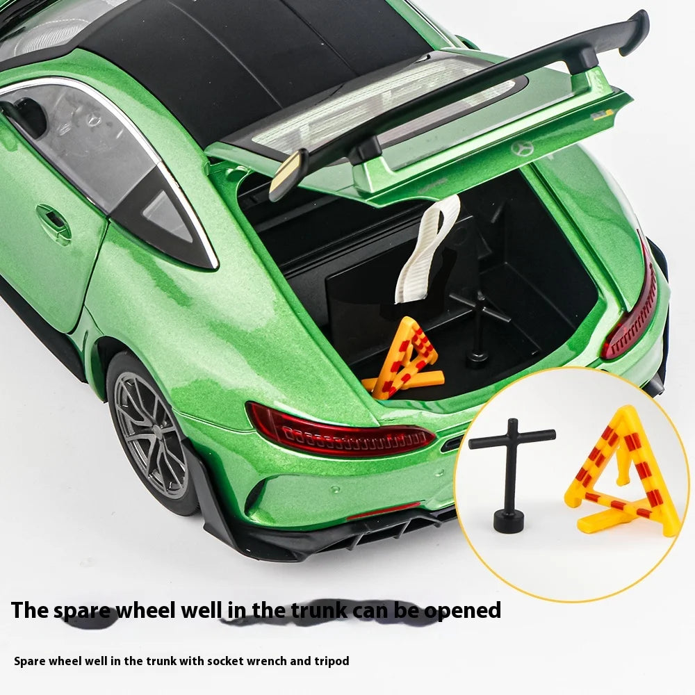 1:18 Mercedes-AMG GTR Diecast Alloy Model Car – Lights & Sound