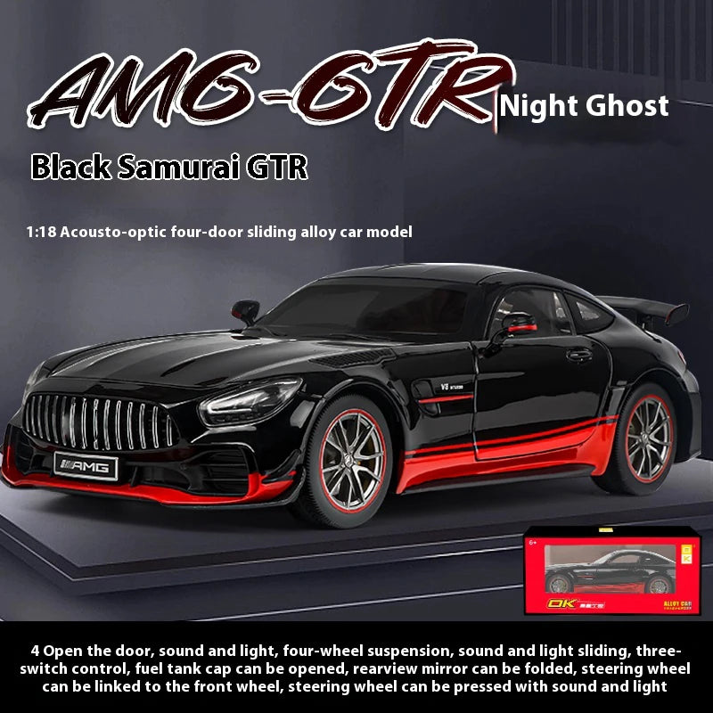 1:18 Mercedes-AMG GTR Diecast Alloy Model Car – Lights & Sound