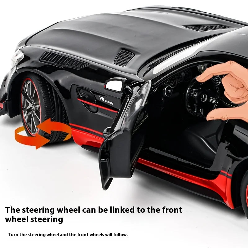 1:18 Mercedes-AMG GTR Diecast Alloy Model Car – Lights & Sound